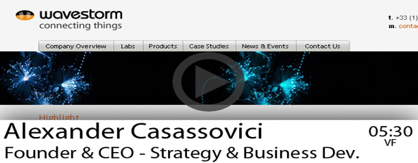Interview Vidéo : Alexander Casassovici donne vie aux objet de la vie courante : Wave Storm