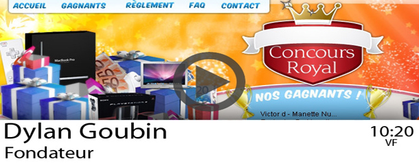 Interview Vidéo : Dylan Goubin se lance dans le concours sur Internet ; Concours Royal