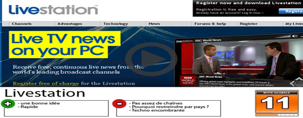 Test Vidéo : Livestation le Joost de l'info [10 invitations]